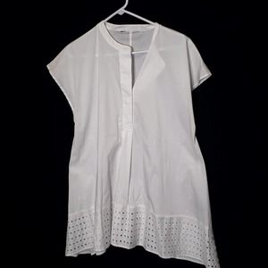 White Long Short-sleeve Tunic size M/L